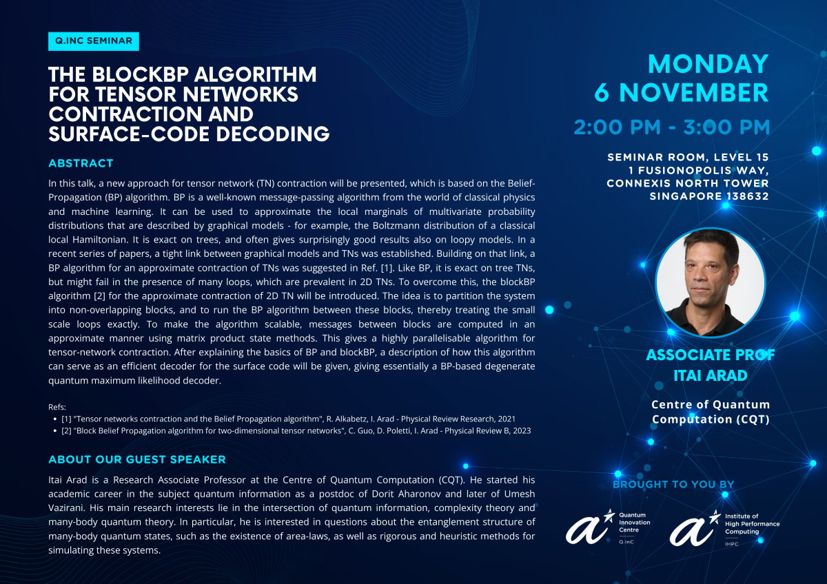 QInC Seminar - AProf Itai Arad