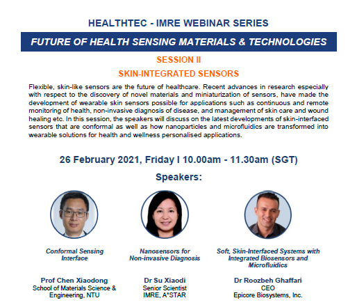 2021 02 17 HealthTEC-IMRE webinar Session II - Skin-Integrated Sensors