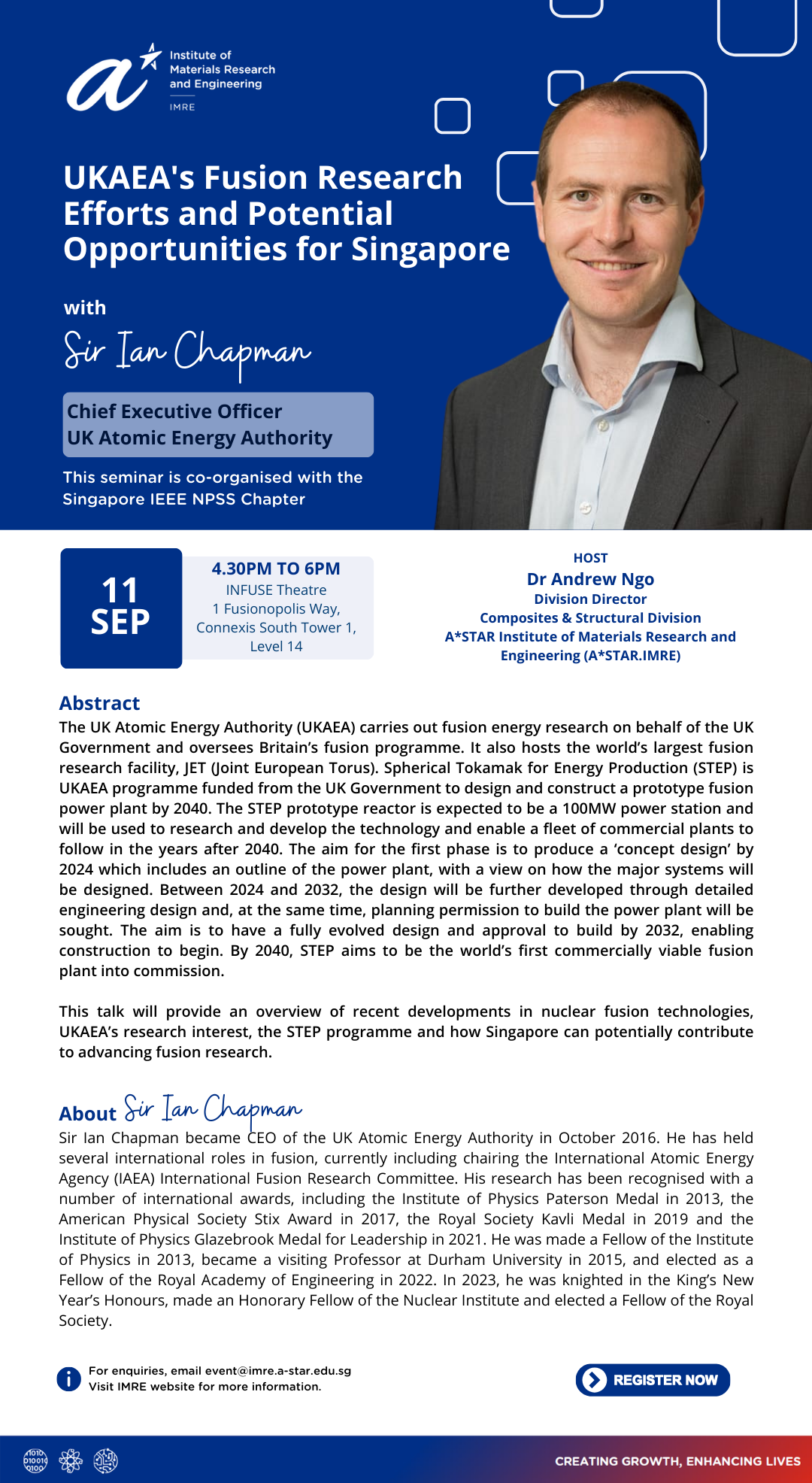 IMRE Seminar - Sir Ian Chapman