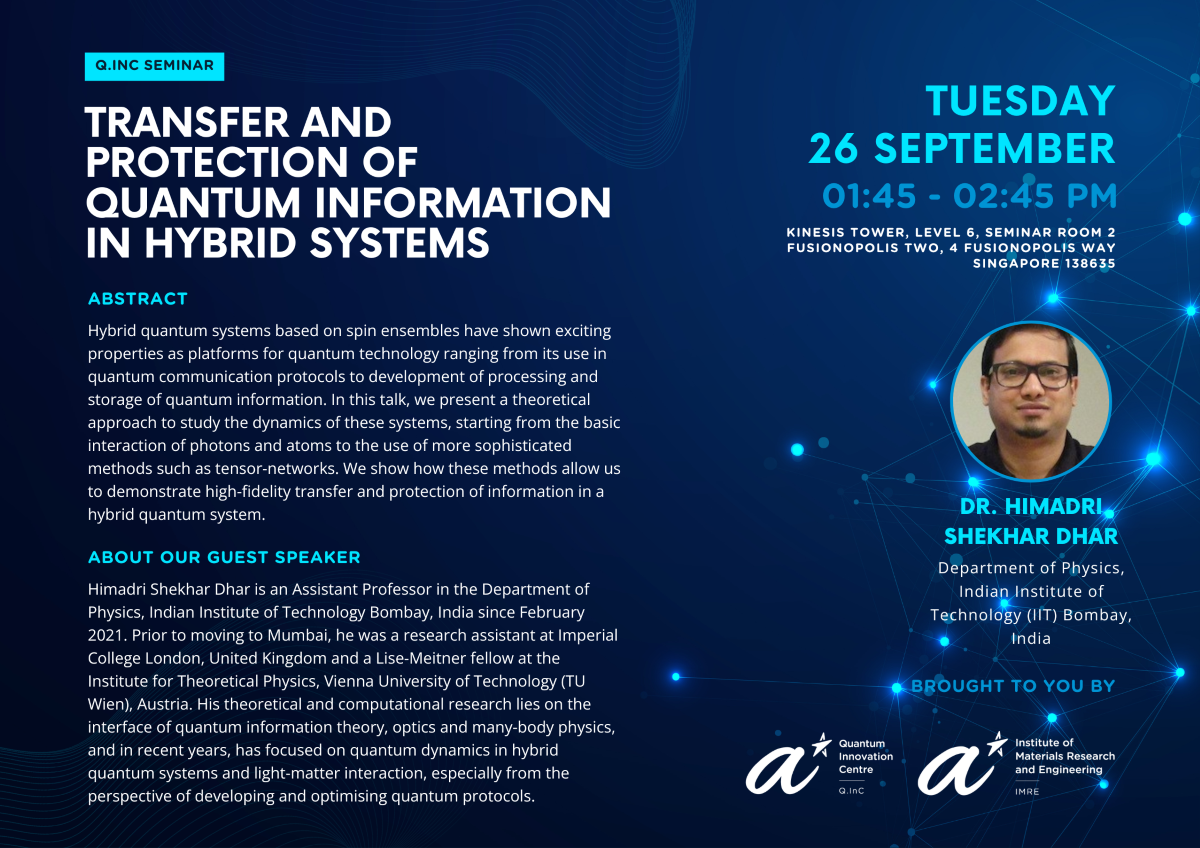 QInC Seminar - AProf Himadri Shekhar Dhar