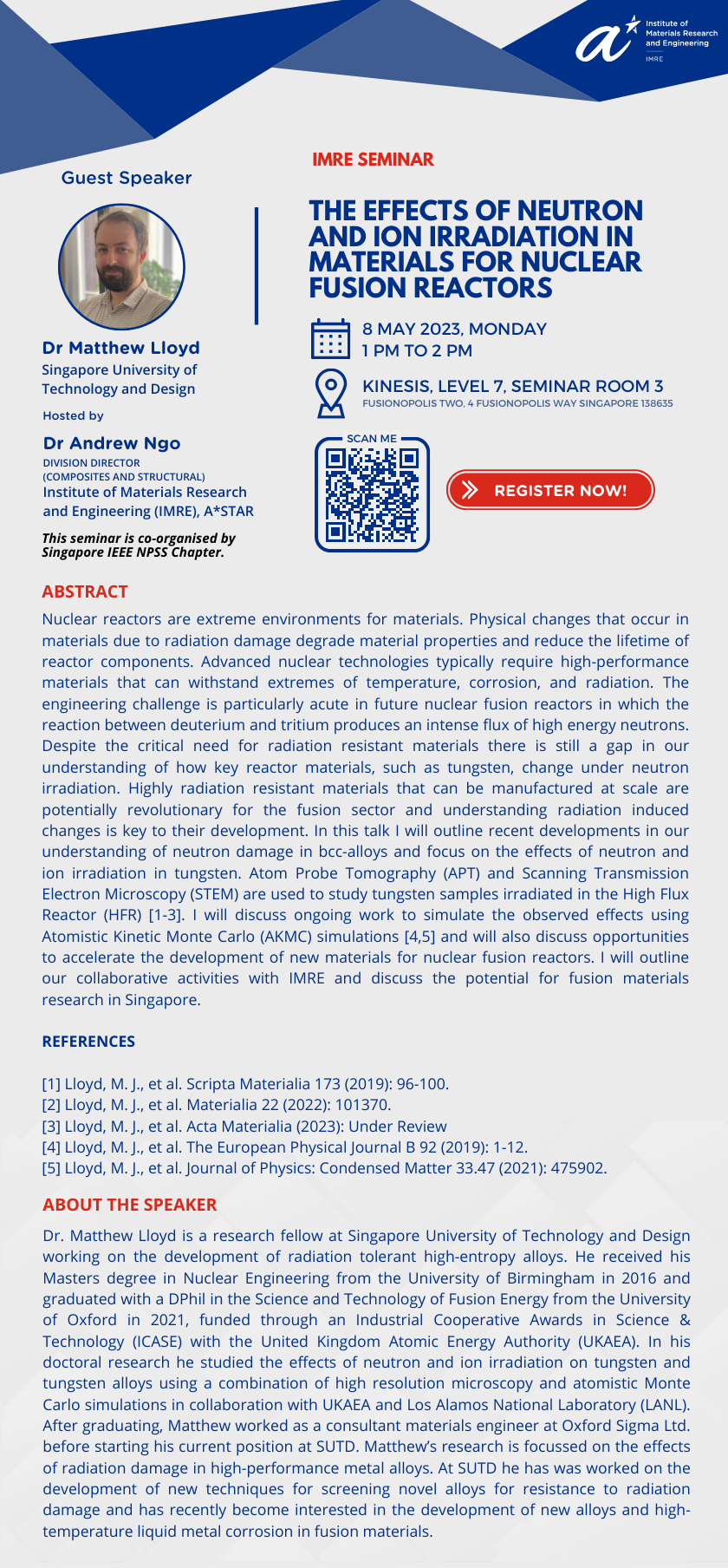 IMRE Seminar - Dr Matthew Lloyd