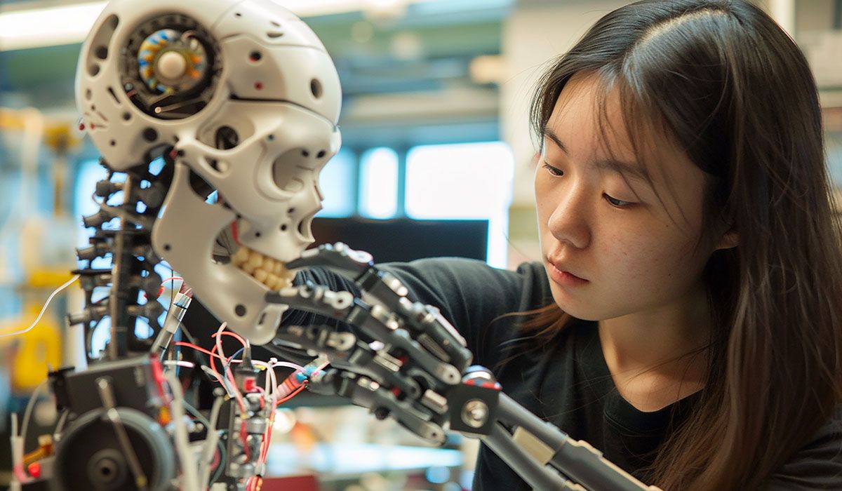 woman-looking-robot-with-human-hand-it_1200x700