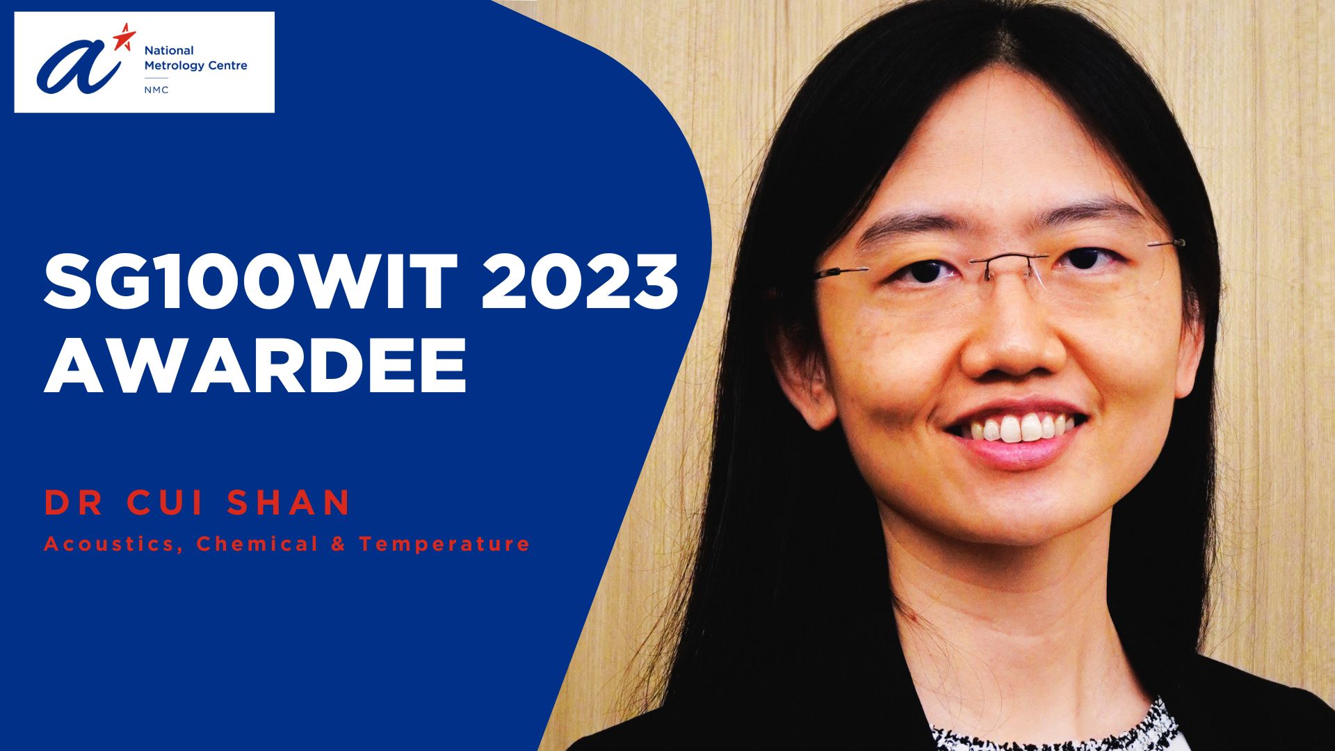 Dr Cui Shan, SG100WIT Awardee