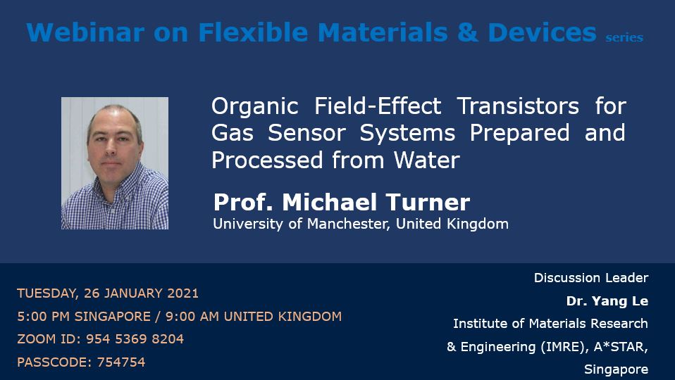 2021 01 15 Flexible Materials &amp; Devices webinar - Prof Michael Turner