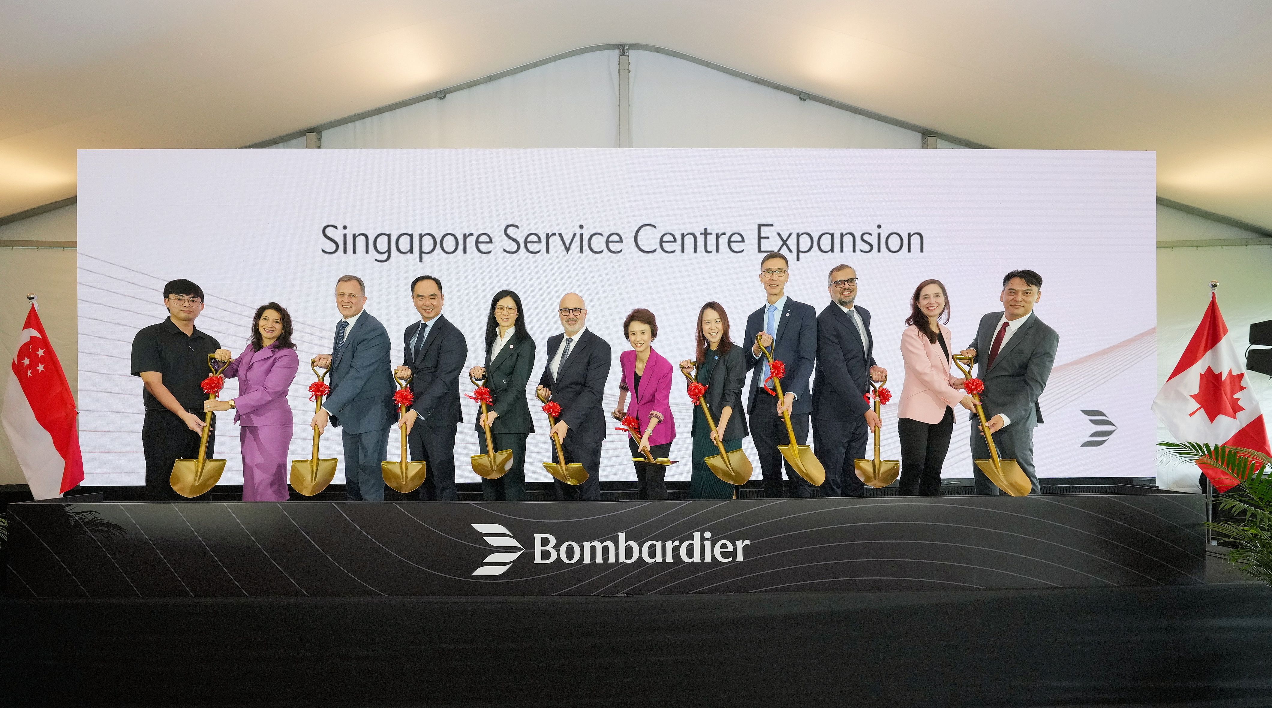 Groundbreaking Ceremony of the Expansion of Bombardier's Singapore Service Centre B