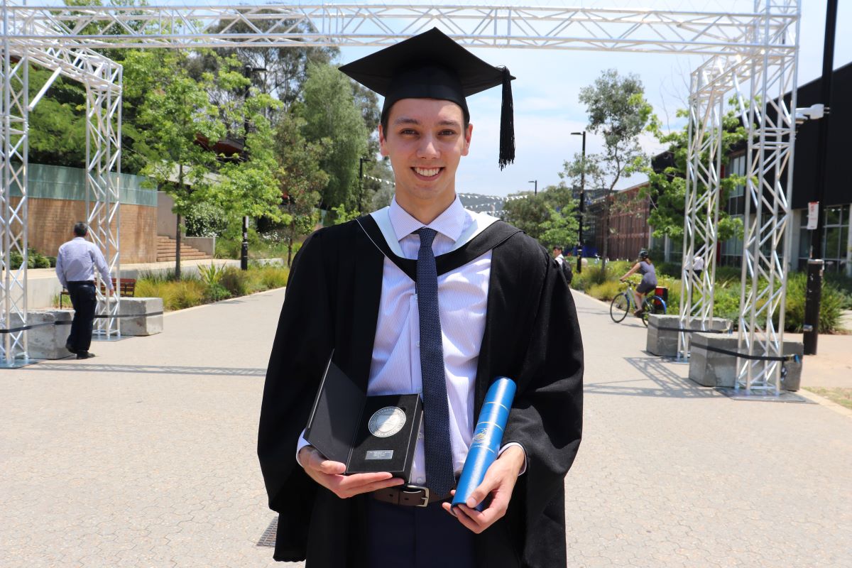 Simon Yung in Graduation Robe Simon Yung in Graduation Robe
