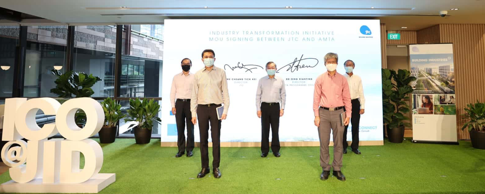INDUSTRY TRANSFORMATION INITIATIVE MOU SIGNING BETWEEN AMTA AND JTC AT THE LAUNCH OF THE INDUSTRY CONNECT OFFICE @ JURONG INNOVATION DISTRICT