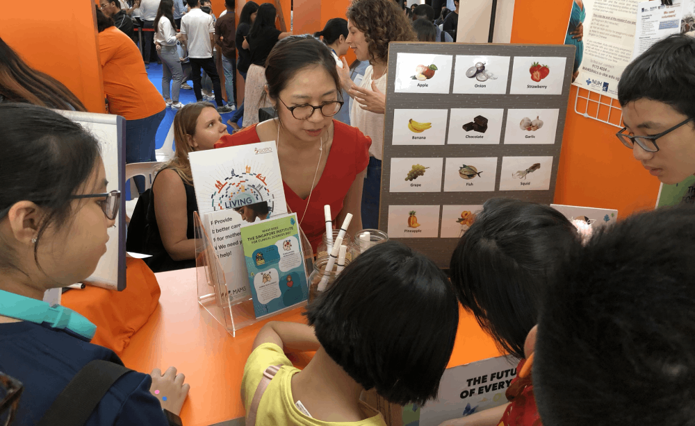 Clara Cheong at SICS booth at one north Festival