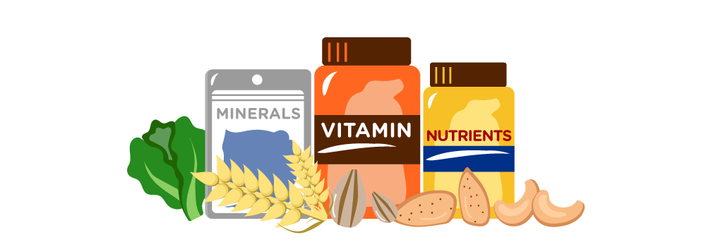 Functional vitamins, minerals and proteins