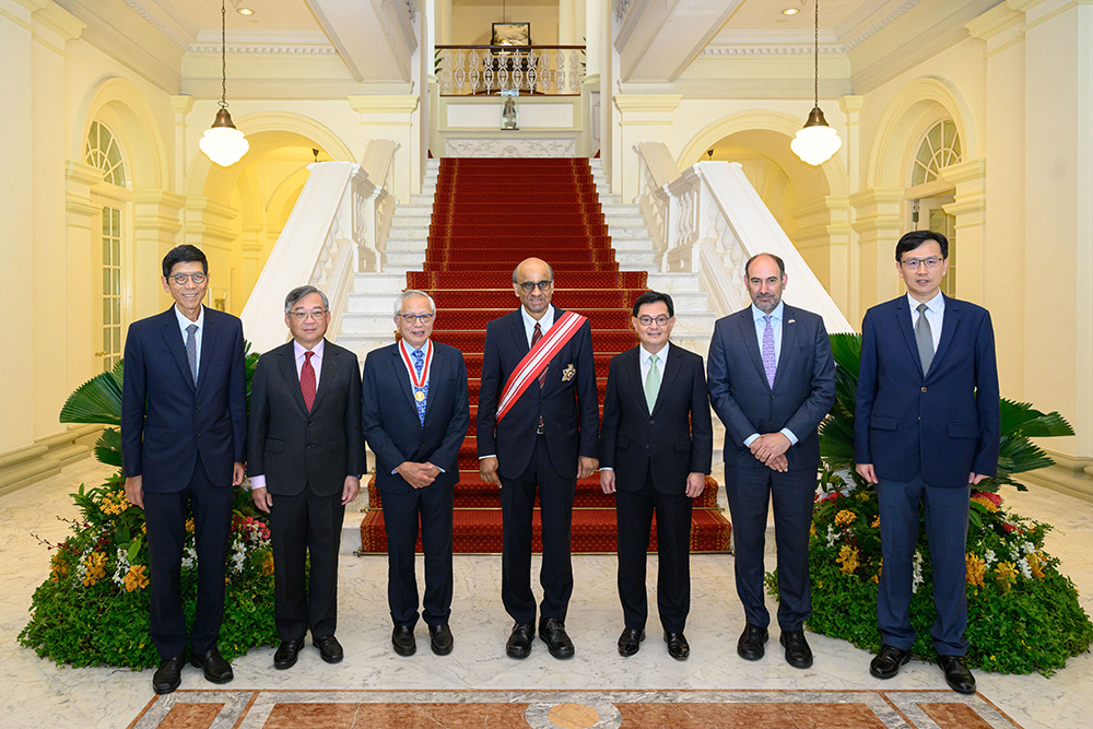Prof William Chin and president Prof William Chin and president