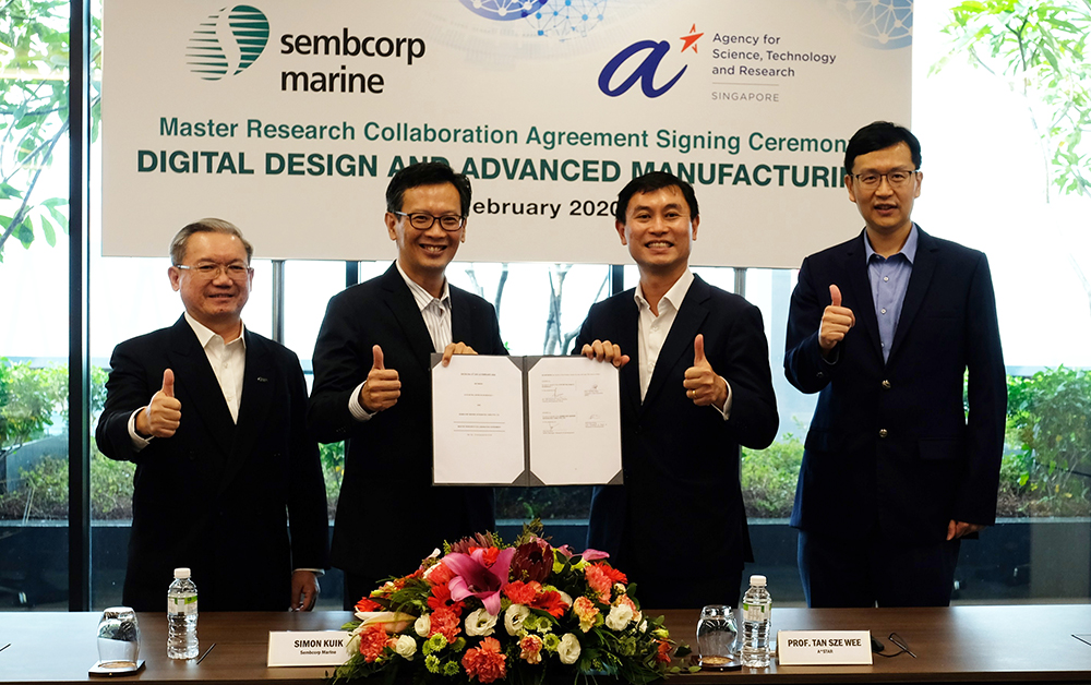 Boosting innovation in Digital Design and Advanced Manufacturing: Sembcorp Marine and A*STAR deepen R&D collaboration
