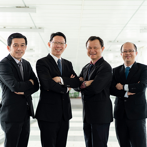 The team behind IEM (from left): Dr Tan Sze Tiong (HDB), Dr Koh Wee Shing (IHPC), Dr Poh Hee Joo (IHPC) and Mr Fachmin Folianto (I2R)