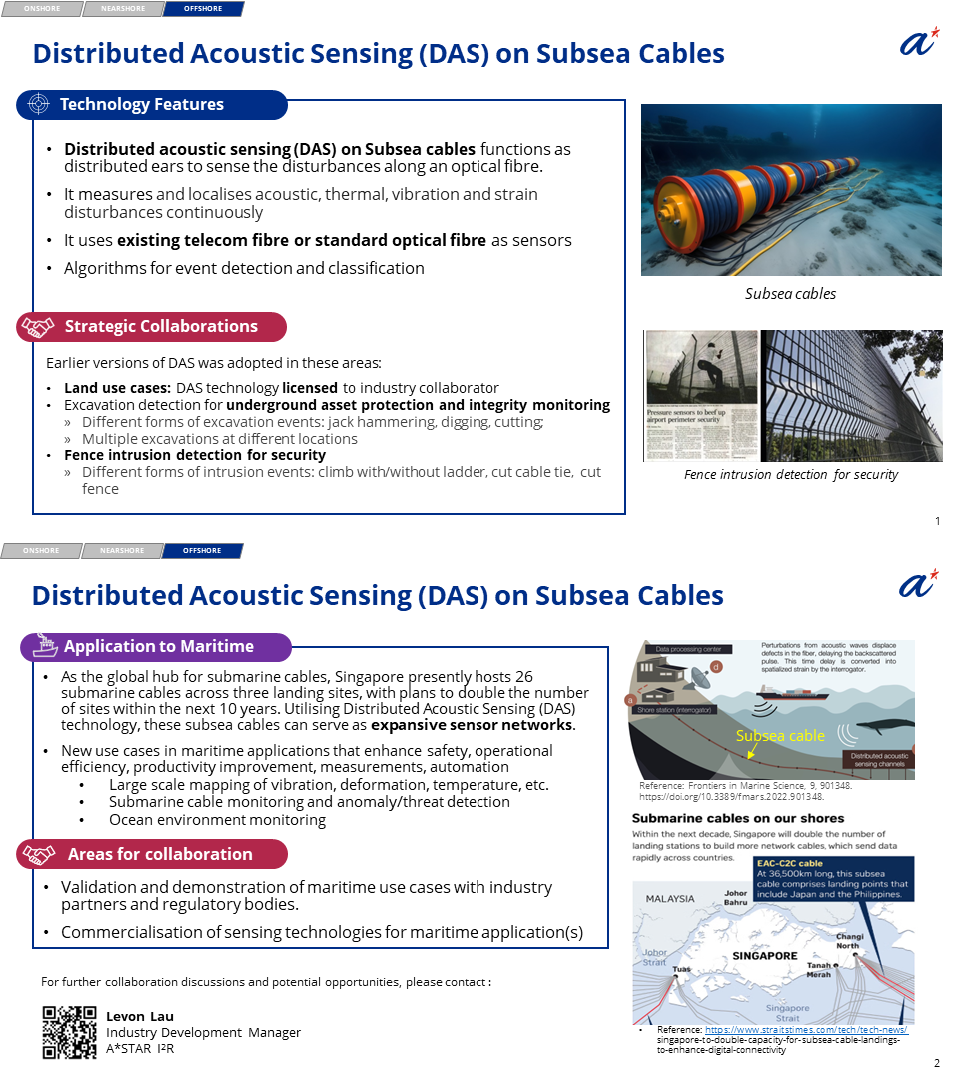 Distributed Acoustic Sensing-I2R