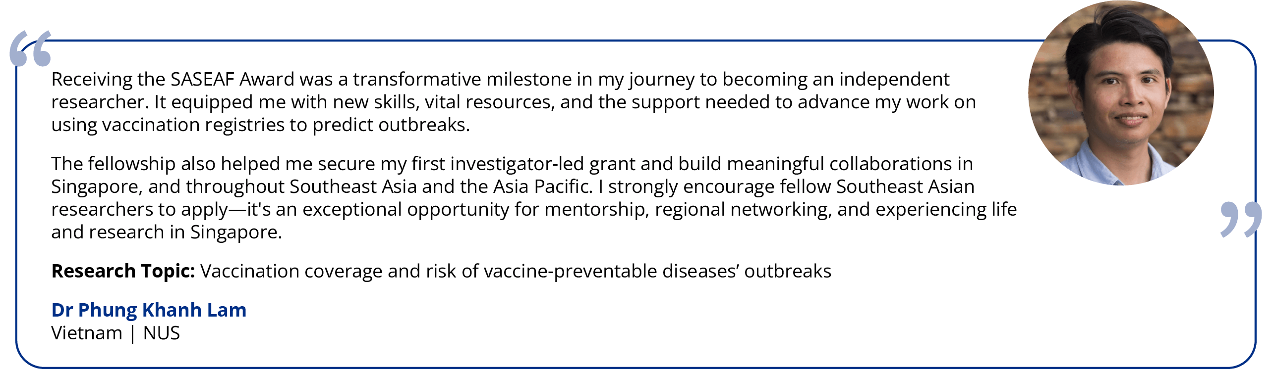 S-SEAF Testimonial B