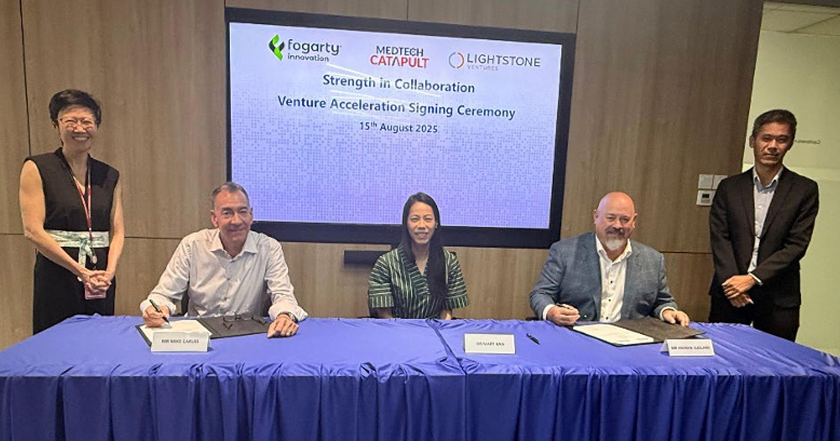 MedTech Catapult Partners with Fogarty Innovation and Lightstone Ventures to Accelerate MedTech Venture Growth in Singapore