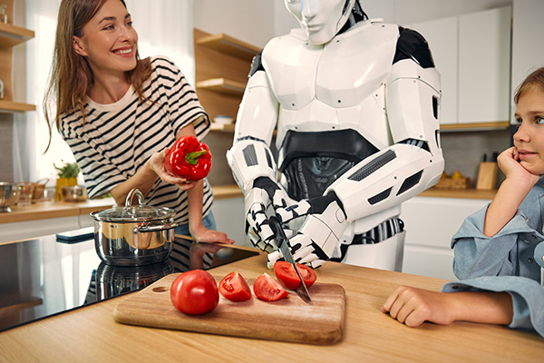 robot-with-family-at-home