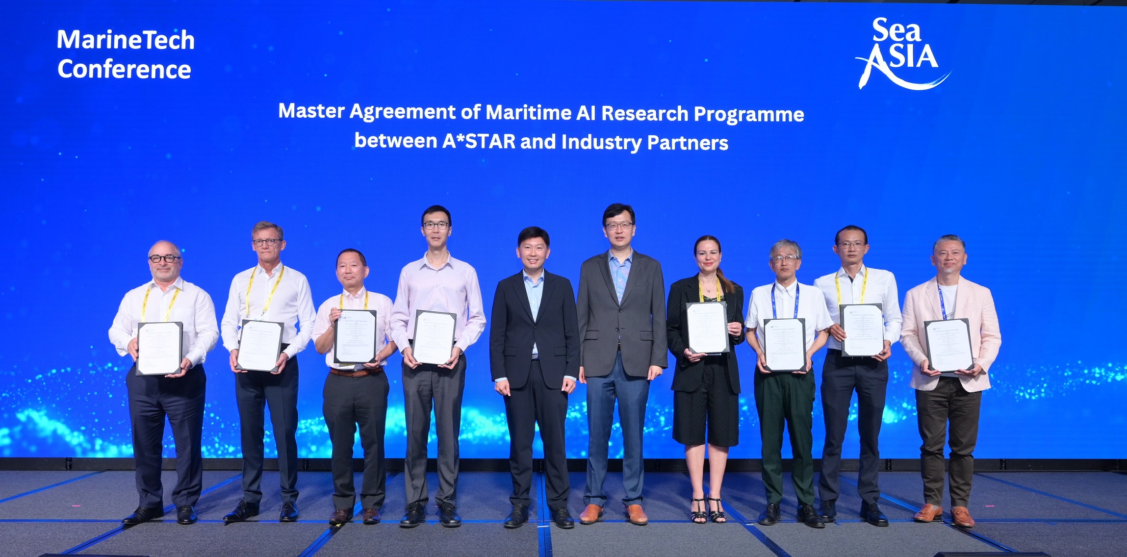 Maritime AI Research programme Group Photo at MarineTech Conference