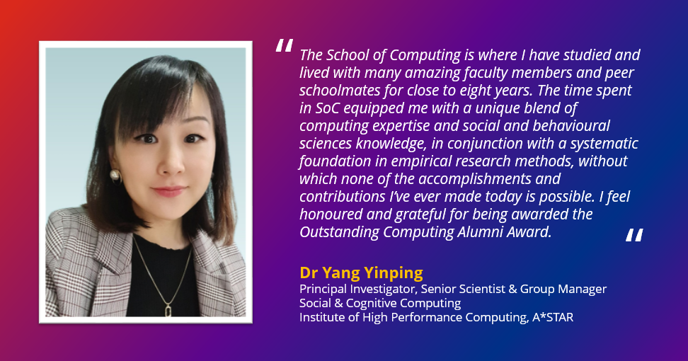 NUS Young Alumni Award - Dr Yang Yinping