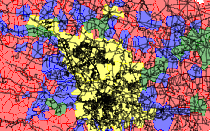 Classification of the urban nodes status