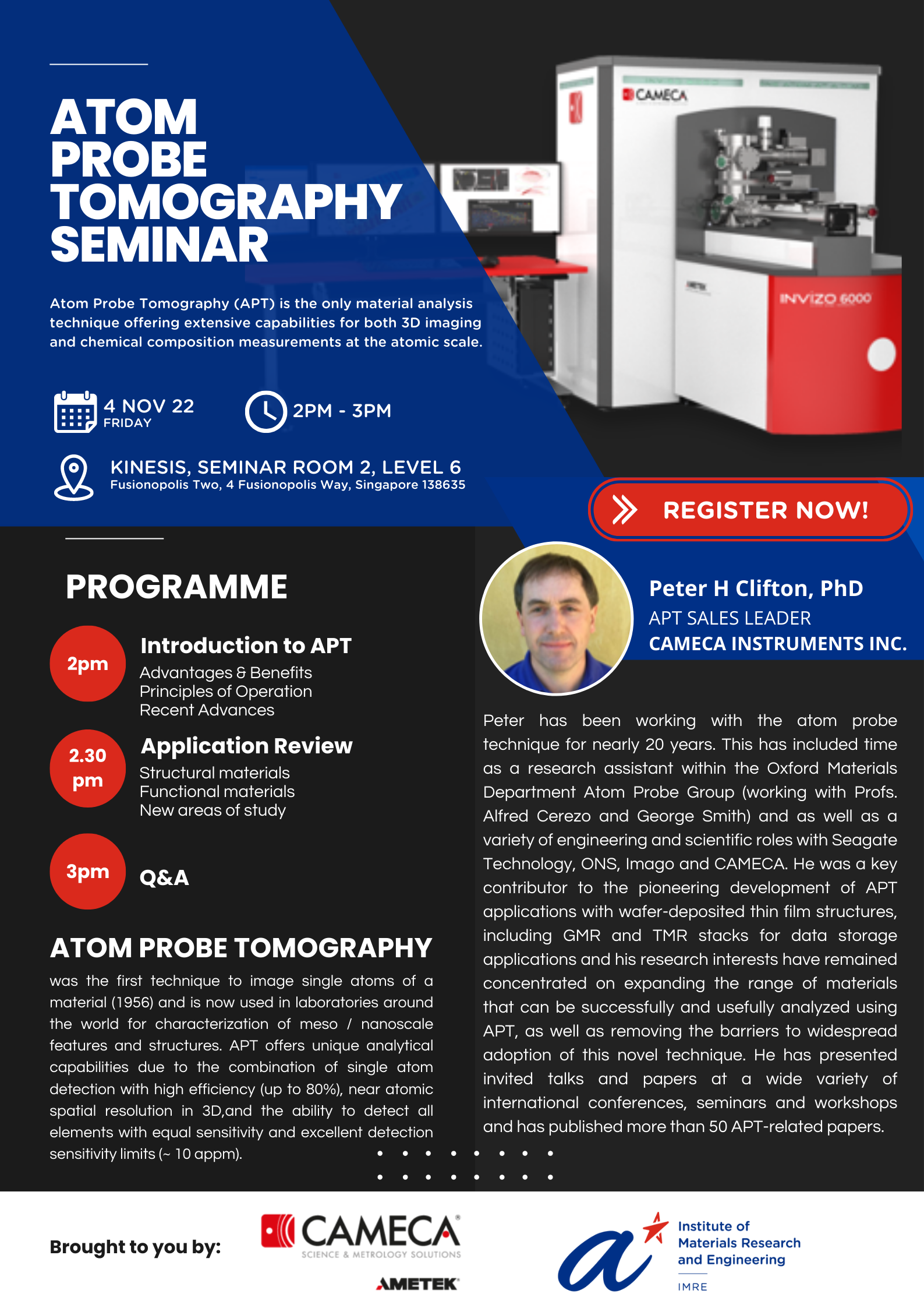 IMRE Seminar - Atom Probe Tomography EDM