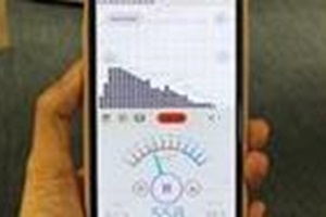 A smart phone with a sound measuring app