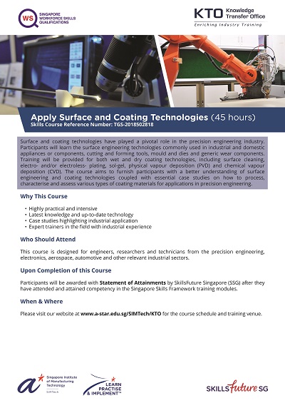 Apply Surface and Coating Technologies