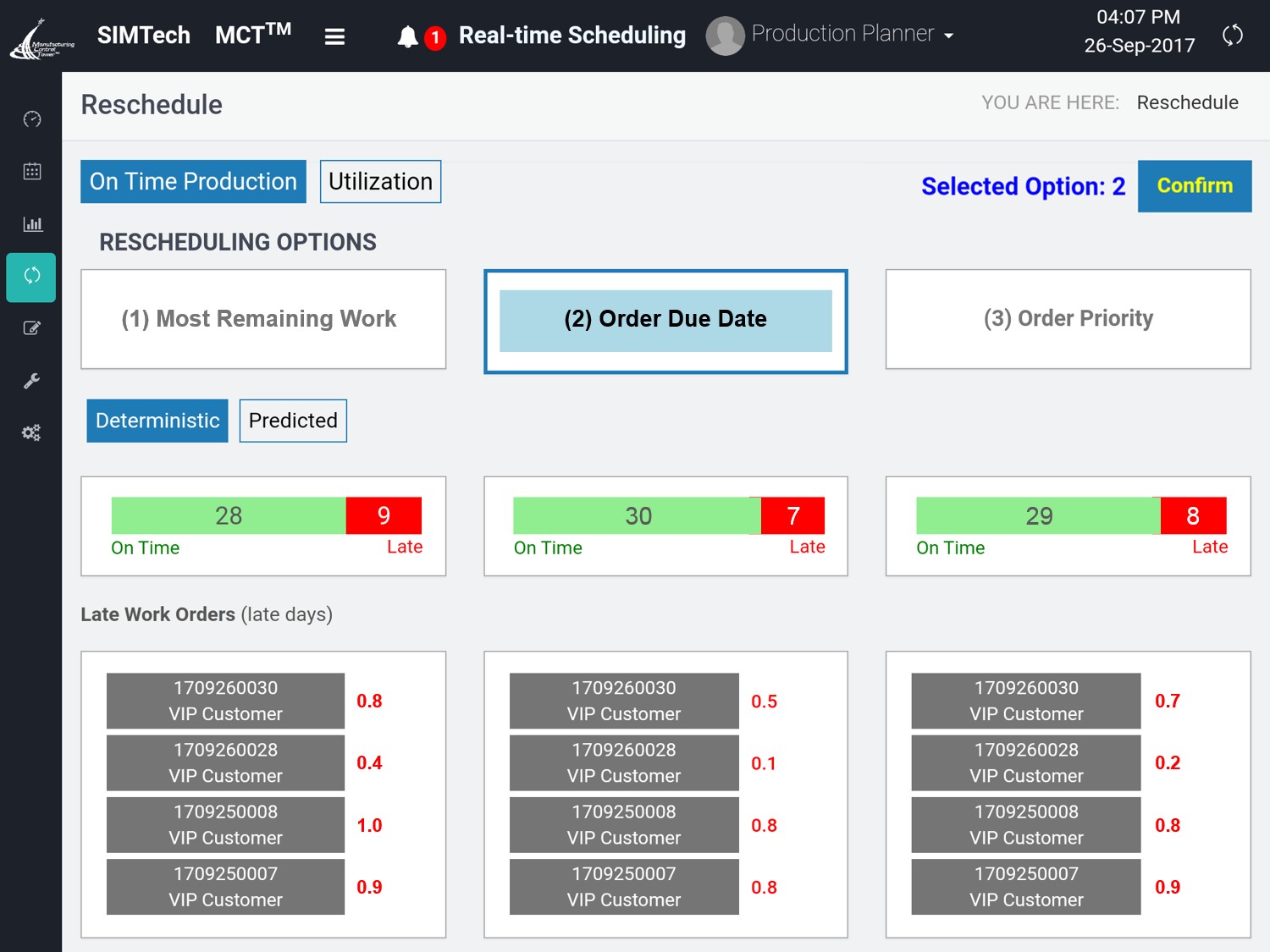 Rescheduling Options Rescheduling-Options