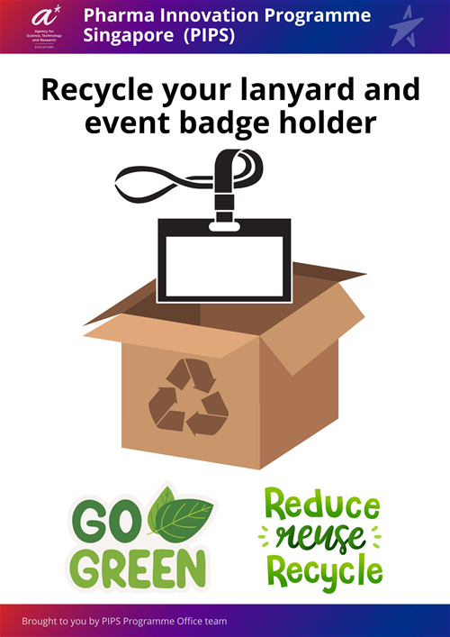 PIPS Recycle Lanyard Event Badge holder