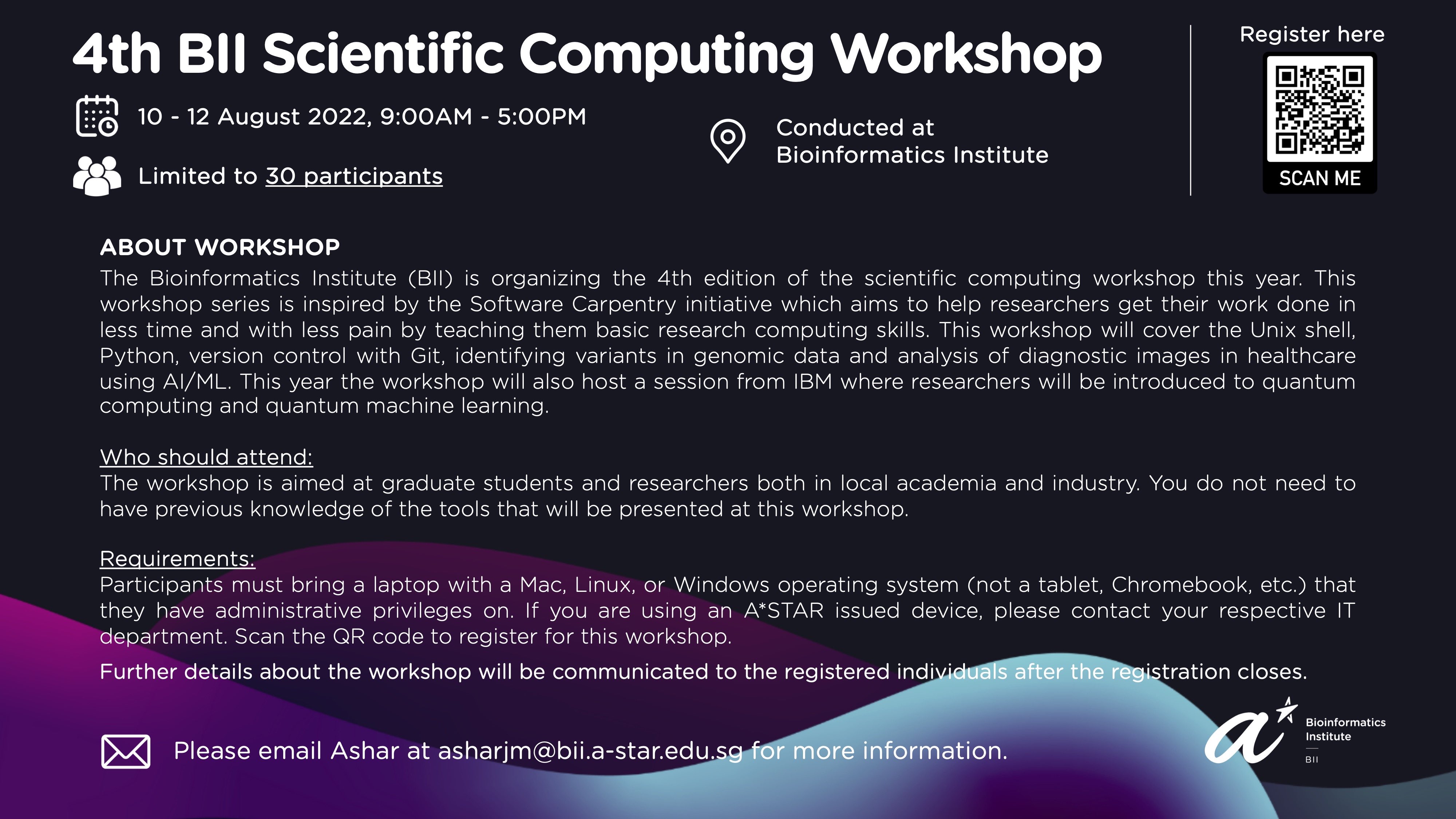 4th BII Scientific Computing Workshop 2022