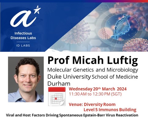 IDL seminar Series flyer - Micah Luftig website ID Labs Seminar - Prof Robin Patel